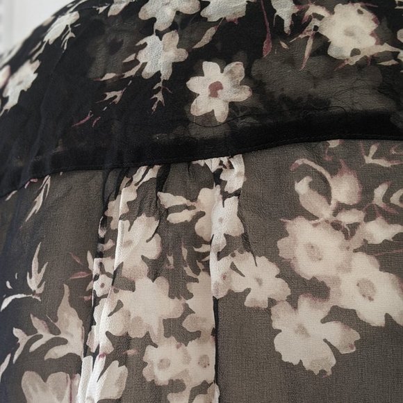 100% silk blouse sheer US 14 / XL - Picture 4 of 9